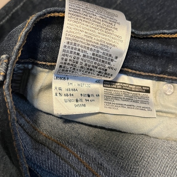 Levi's 524 Too Superlow Rise Y2K Blue Denim Skinny Jeans - Picture 12 of 12